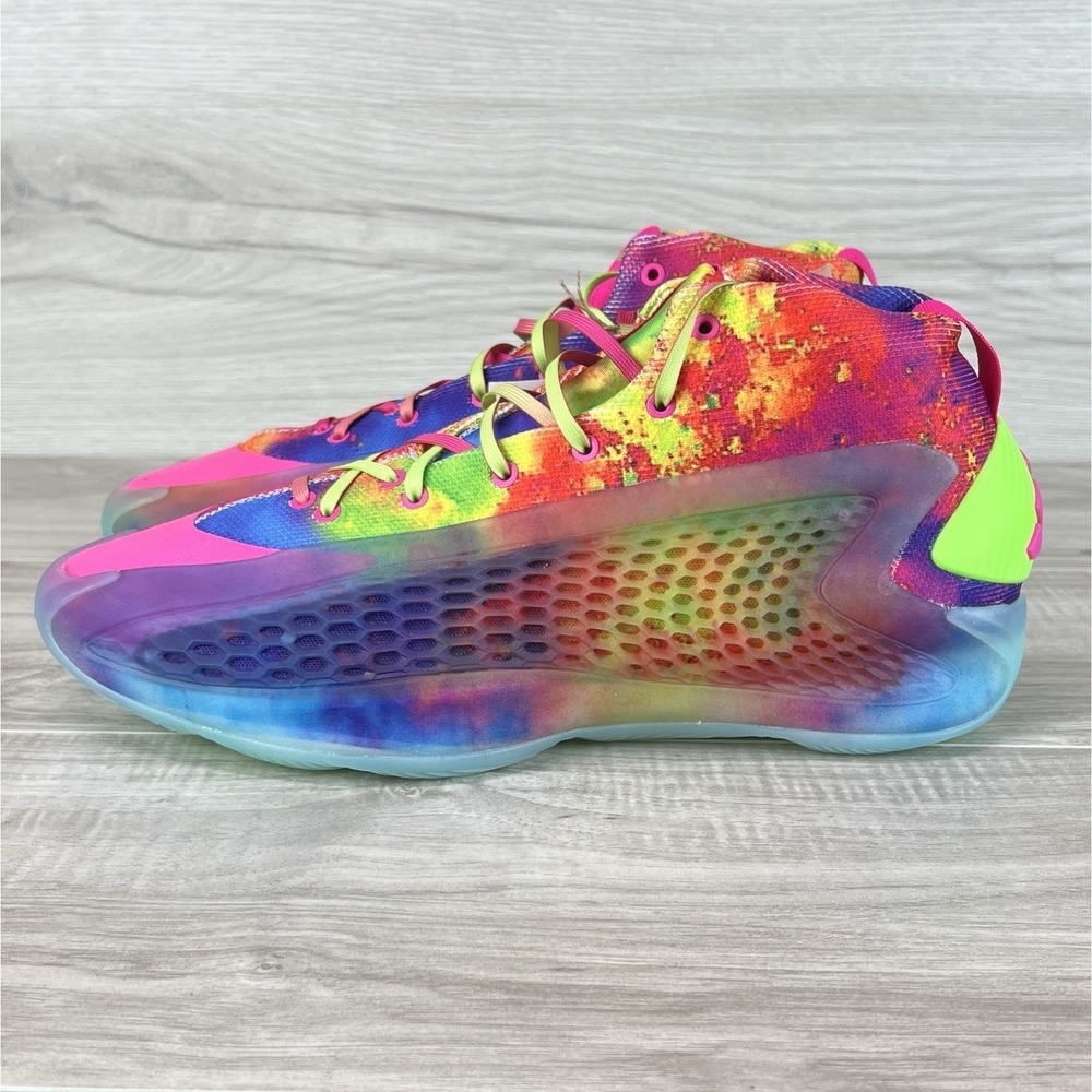 Adidas SM A.E. 1 Anthony Edwards (Rare) Tie Dye Men's Size 12 IH0829 Unreleased - Picture 2 of 10